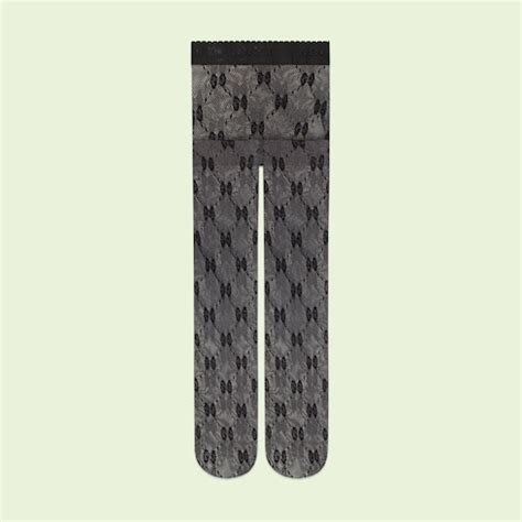 collant gucci noir prix|Collants GG en maille en noir et argenté .